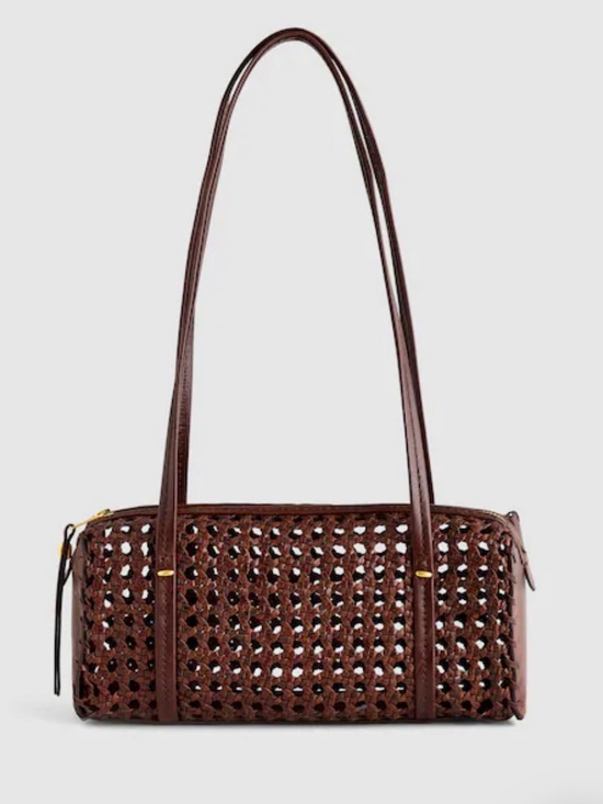 Madewell Handbags - Woven Shoulder Bag in Dark Brown